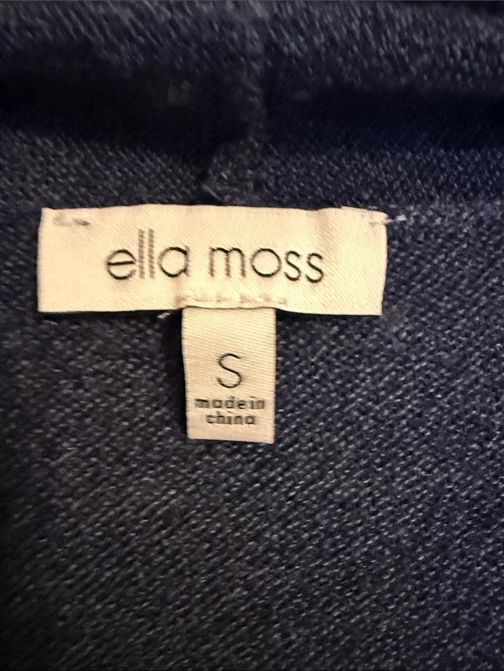 Ella Moss Open-Front Cardigan - Denim Blue